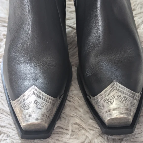 NWOT Free People Brayden Boots in Black Leather - Picture 6 of 14